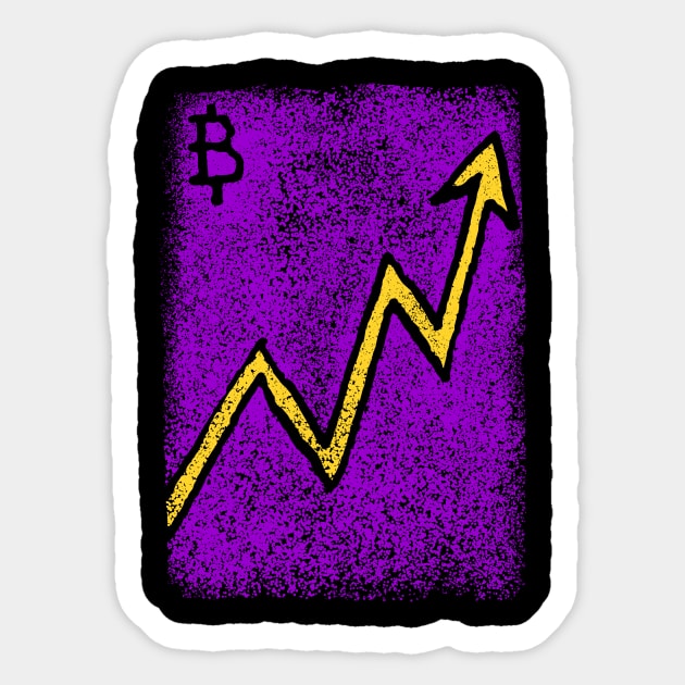 Bitcoin Graph - Vintage Style Sticker by Nikokosmos